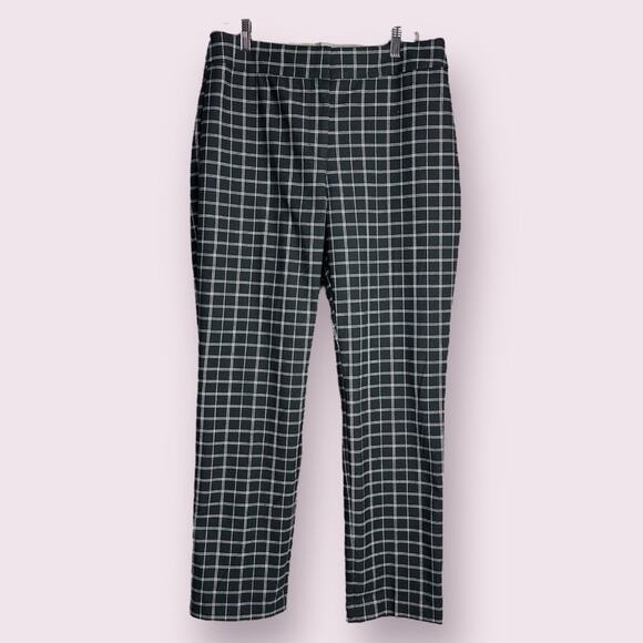 Ann Taylor Signature Straight Dress Pants Black Plaid Women's Size 4 - Picture 1 of 6